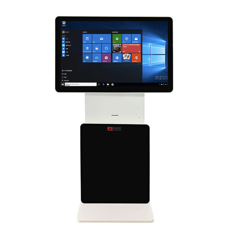 จอแสดงผลป้ายดิจิทัลในร่มแบบหมุนได้ 10 จุด IR Touch Floor Stand Advertising Display