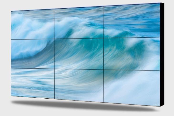 จอแสดงผลวิดีโอวอลล์ LCD 5ms 500cd/m2 4K HD 3x3 ป้ายดิจิทัล
