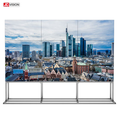 55 นิ้ว 3x3 Seamless Monitor Wall ขายึดจอภาพ LCD แบบต่อวิดีโอวอล
