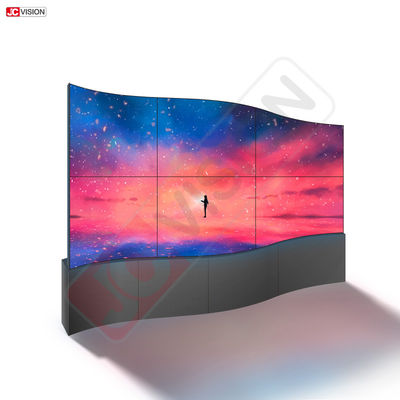 55 นิ้ว Custom full color curved screen ผิวโครงการโฆษณาแบบยืดหยุ่นบาง LED