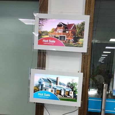 หน้าจอ LCD ข้างเดียว A3 Jcvision กล่องแสง 7in อัลลูมิเนียมอะคริลิค